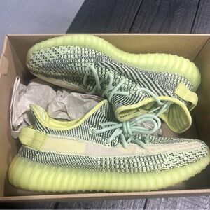 adidas Kids Neon Green and Gray Sneakers